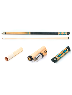 Кий / пул 2-pc "Nick Varner 48" черно-натуральный с оплеткой ирландский лен