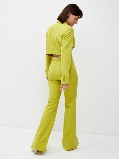 Брюки клеш от колена. Салатовый