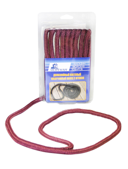 Плетеный швартовный конец Мореман, 9,5 мм x 4,5 м, бордовый