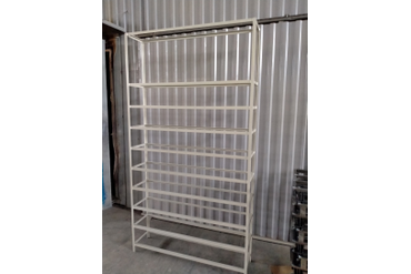 Стеллаж1300х300х2400 из уголка 25х25, порошковая покраска RAL 7032 