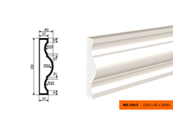 Фасадный молдинг из пенополистирола с покрытием LEPNINAPLAST (Лепнинапласт)  МВ-250/3