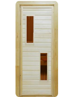 Дверь Наборная со стеклом ПО-2 Липа Размер (с коробкой): 1,9м*70см