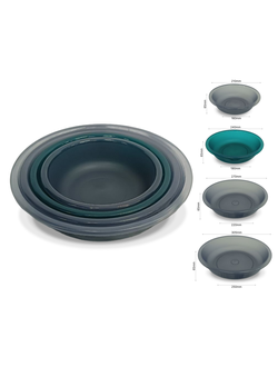 Набор туристической посуды #7 (комплект: тарелка 4шт материал: пищевой пластик)