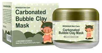 Кислородная, пузырьковая, карбонатная, очищающая Маска для лица Skin Care Carbonated Bubble Clay Mask BIOAQUA - 100г.