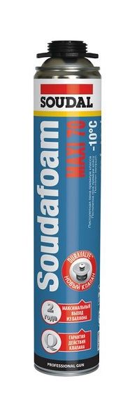 Soudal Soudafoam Maxi 70, зимняя пистолетная пена 12*870 мл