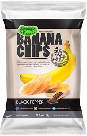 Банановые Чипсы Everything Banana с Черным перцем 80 гр (12 шт)