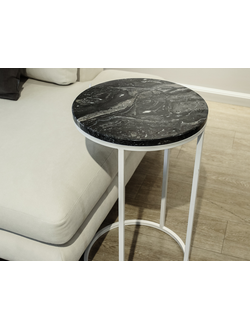 Пристенная консоль со столешницей из мрамора Arabescato Orobico (650х260х840 мм) 133