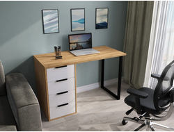 Стол С-400 дуб крафт золотой/меренга