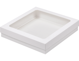 Коробка для клубники в шок. с окном (белая), 150*150*40мм