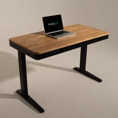 Умный стол 120×60 чёрный | массив дуба