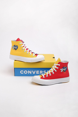 Converse Chuck 70 Hi x Golf Wang желто-красные