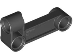 Technic, Pin Connector Perpendicular 2 x 4 Bent, Black (11455 / 6019986 / 6172966)