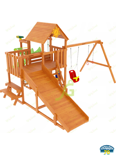 Детская площадка IgraGrad Крафт Pro 3 с зимней горкой Томск