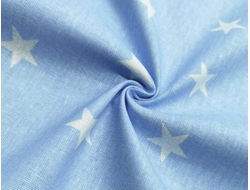 Наволочка на молнии к подушке Биосон U 280 хлопок звездопад на голубом