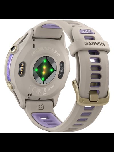 Часы Garmin Forerunner 970 Soft Gold Titanium French Grey / Translucent Indigo