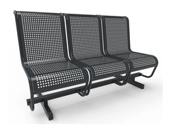 Секция стульев перфорированная трёхместная СП 6