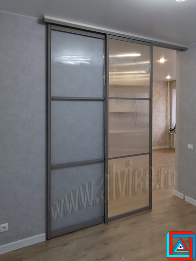 Перегородка-телескоп КАСКАД из 2-х створок вне створа проема