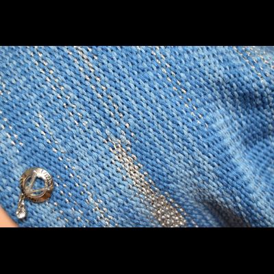 Синий вязаный берет для женщин весна - осень Италия Vizio SA 9