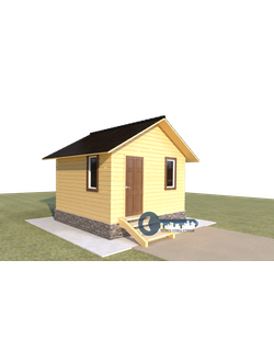 Б-04 ГАБАРИТНЫЕ РАЗМЕРЫ: (4Х4М) 1 ЭТАЖ, ОБЩАЯ ПЛОЩАДЬ: 16М²