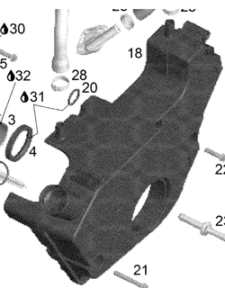 Масляный Бак оригинал BRP 420956700 для BRP LYNX/Ski-Doo (Oil Tank Ass’Y)