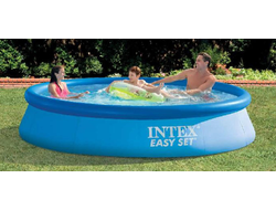 26168 Бассейн Intex Easy Set 457х122см, 14141л, фил.-насос 3785л\ч, лестница, тент, подстилка