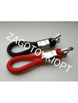 Брелок на кожаном ремешке с линзой ЧЕРНЫЙ