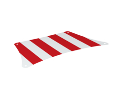 Cloth Sail 33 x 17 Top with Red Thick Stripes Pattern, White (69263 / 6314372)
