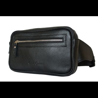 Кожаная поясная сумка Terlano black (арт. 7005-01)
