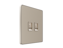 Розетка информационная RJ-45 кат.5e 2-я, цвет песчаный берег - Systeme Infinity - FSE000585
