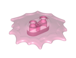 Power Burst, Minifigure Pedestal 5 x 5 x 2/3, Trans-Dark Pink (73304 / 6334267)