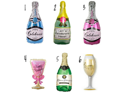 шар с гелием 64-86 см серия шампанское (на выбор)