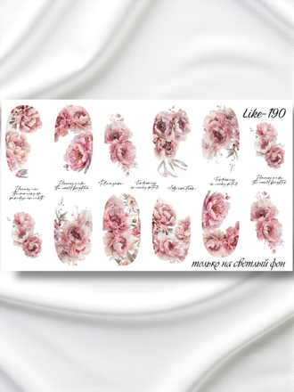 Слайдер-дизайн для ногтей LIKE-190