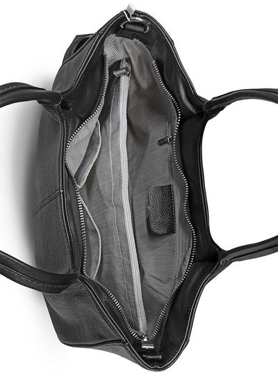 (АРТИКУЛ: 10009/0/8) СУМКА ЖЕНСКАЯ, СРЕДНЕГО РАЗМЕРА, НАТУРАЛЬНАЯ КОЖА, ЧЕРНАЯ, С ПЛЕЧЕВЫМ РЕМНЕМ