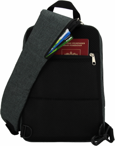 Рюкзак с одной лямкой - сумка на грудь Optimum XXL RL, темно-серый