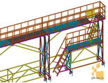 Эстакада разборная алюминиевая ЭРА для обслуживания подвижного состава