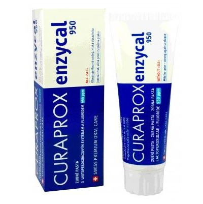 Зубная паста профессиональная Enzycal 950 с содержанием фтора, Curaprox, 75 мл.
