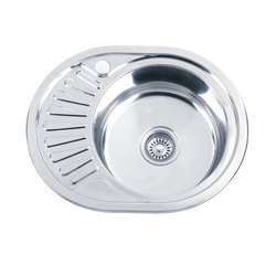 Мойка МК 57*45 врезная глянцевая  правая 0,6/160 "с сифоном"