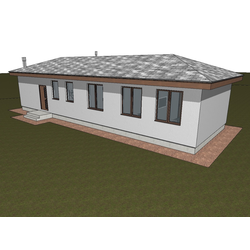 Одноэтажный дом с тремя спальнями 86м² (S75)