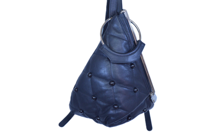 Сумка - рюкзак Ренато Анжи черный кожа