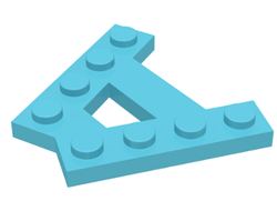 Wedge, Plate A-Shape with 2 Rows of 4 Studs, Medium Azure (15706 / 6124250)