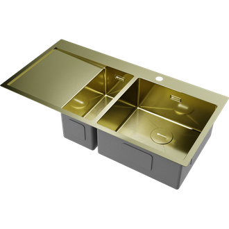 МОЙКА OMOIKIRI AKISAME 100-2 LG-R (4973090) СВЕТЛОЕ ЗОЛОТО