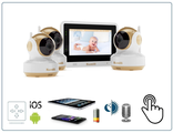 Wi-Fi видеоняня Ramili Baby RV1500x3 с сенсорным монитором и тремя поворотными видеокамерами, просмотр с моильных устройств., HD