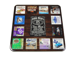 Digital Printed Advertisement Table with Black T-Mold Edge