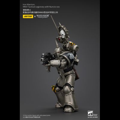 Легионер-связист Железных Воинов (Warhammer Horus Heresy) - КОЛЛЕКЦИОННАЯ ФИГУРКА 1/18 Iron Warriors MKIII Tactical Legionary with Nuncio-vox (JT01468) - JOYTOY