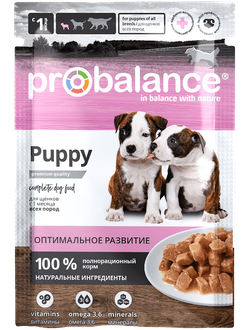 Probalance (Пробаланс) влажный корм (пауч) для щенков и кормящих собак 85 г