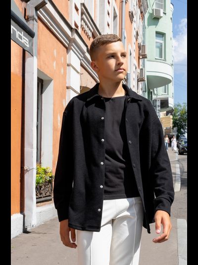 Теплая рубашка на кнопках