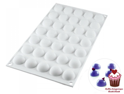 Форма для муссовых десертов Полусфера 2,5см, 35 ячеек, силикон