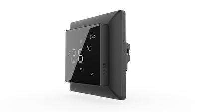 Терморегулятор GY516D под рамку, черный+ белая подсветка с Wi-Fi, Алиса