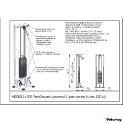 Блочный Реабилитационный тренажер AR083 1х100