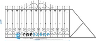 Раздвижные ворота кованые KOV1504 заказать недорого срочно